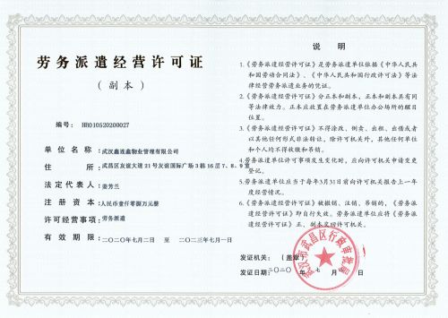 劳务派遣经营许可证
